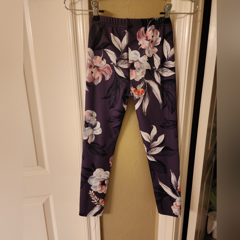 Actv Girls Leggings M (7-8) Floral